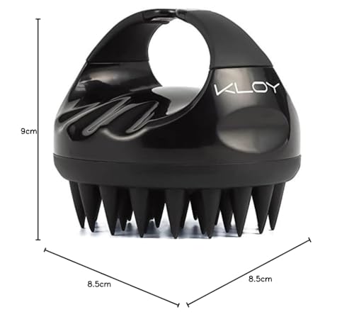 KLOY Hair Scalp Massager Shampoo Brush with Soft Silicone Bristles, Black - Image 8 thumbnail