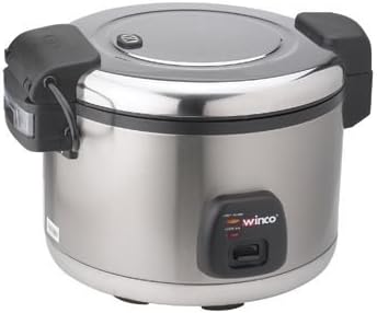 Winco RC-S300 30-Cup Electric Rice Cooker W/ Hinged Cover & Stainless Body, Satin Finish - Rice