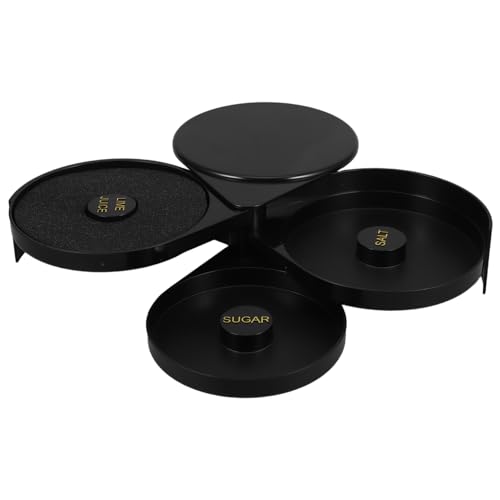 Zerodeko 3-tier Plastic Spice Box Lid Sugar Salt Seasoning Storage Canister for Bar Kitchen Outdoor