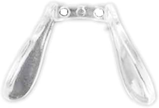 PERFFITT Clear Transparent ABS Rubber Silicon Conjoined Saddle Anti-Slip Nose Bridge Pads for Glasses Sunglasses Frames Eyeglasses Spectacles HNP428 (Clear - 1 Set)
