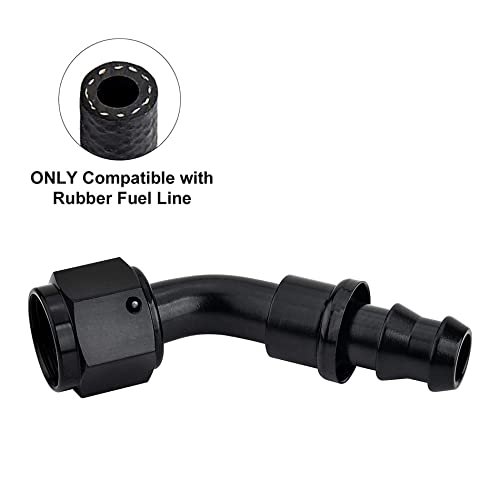 Evil Energy 10An 45 Degree Push Lock Hose Fitting End Black #TOP3
