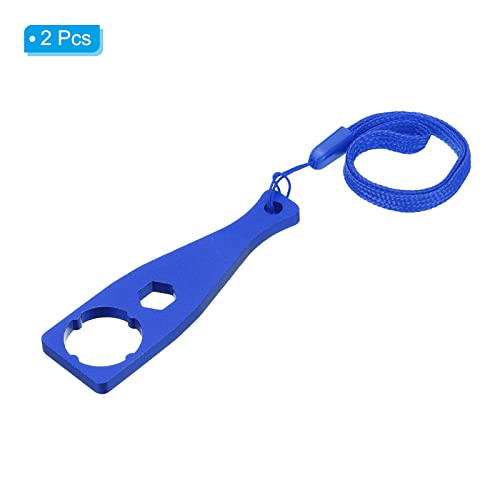 PATIKIL Camera Screw Spanner, 2 Pack Aluminium Alloy Camera Tighten Knob Bolt Nut Screw Wrench with Lanyard for Action Camera Blue - Image 3