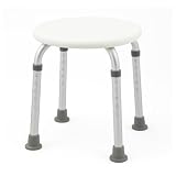 Mobiclinic®, Sgabello da Doccia, Da Bagno, Alluminio e PVC, Altezza Regolabile, Faro, Pied...
