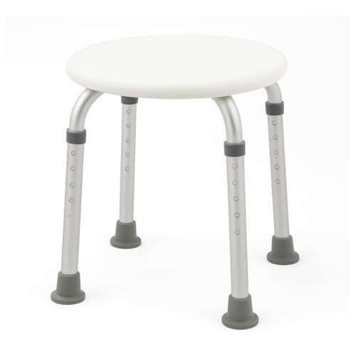 Mobiclinic®, Duschhocker, Höhenverstellbar, Faro, Duschhocker für Senioren, Duschhilfe, Badestuhl für Behinderte, rutschfest, Sicher und Stabil, Leichtgewicht, Aluminium