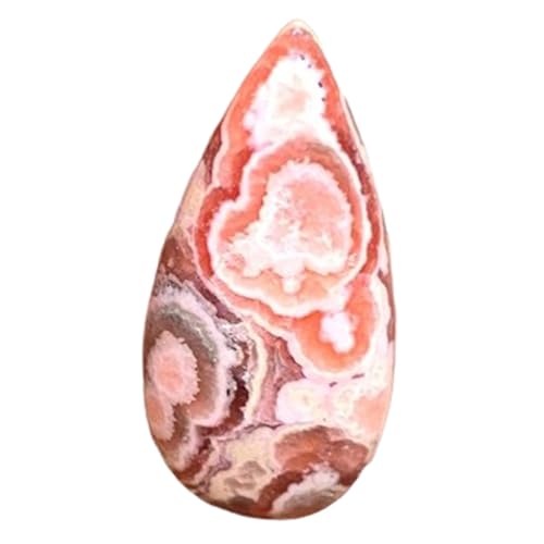Rhodochrosite naturelle poire 29x14x4mm cabochon vrac pour création bague et pendentif