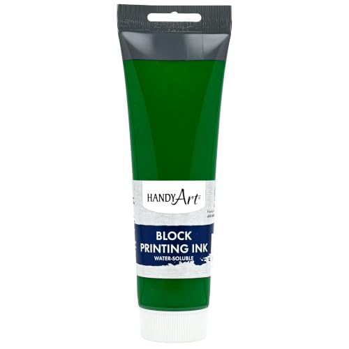 Handy Art Block Printing Ink, Green, 5 oz Tube, Water-Soluble