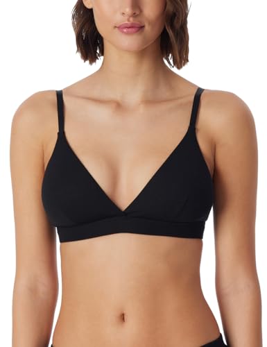 Schiesser Damen Soft Organic Cotton Pure Rib T-Shirt-BH, Schwarz_179915, 80B EU Schiesser Damen Soft Organic Cotton Pure Rib T-Shirt-BH, Schwarz_179915, 80B EU