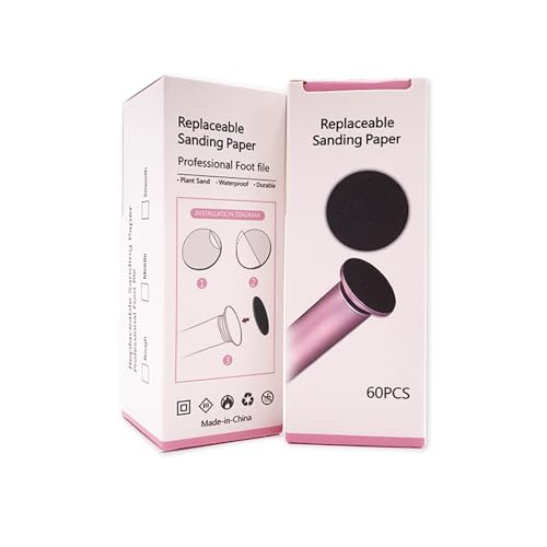 ELEVEN EVER 1 Box (60pcs) Replacement Sandpaper Pad Disks Discs (80 Grit&100 Grit) for Electric Foot File Callus Remover Machine