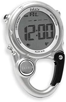 Dakota Digital Mini Clip, Alarm, Stopwatch, Timer and Dual Time, Quality Fob and Pocket Watch, Premium Durability Outdoor Gifts for Men and Women, Tactical Digital Clip on Watch