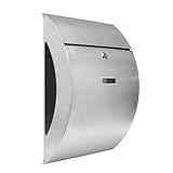 Designer Briefkasten Wandbriefkasten inkl. Zeitungsfach, Großer eleganter Briefkasten aus...