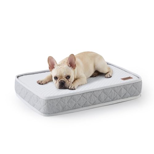 ZOMISIA Breathable Orthopedic Dog Bed for Medium Dog, Reversible Warm & Cooling Dog Bed Mattress for All Season, 4" Thick Honeycomb Supportive Pet Bed with Detachable Non-Slip Bottom, Waterproof Cover