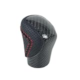 HuanYuanCS Car Interior Accessories Real Carbon Fiber Shift Knob Black Perforated Leather for Lexus RC RX NX GS is 200T 300h 350