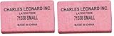 Charles Leonard Eraser, Synthetic, Latex Free, Block Shape, Small, Pink 80/Box (71558) (Pack of 2)