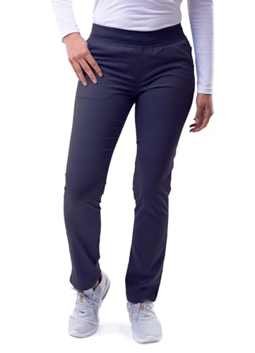 Adar Pro Scrubs pour femmes - Pantalon Yoga jambe mince P7102P - Marine - L