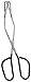 ECKO 1057838 Angled Serving Tongs , Black , (1 Pack)
