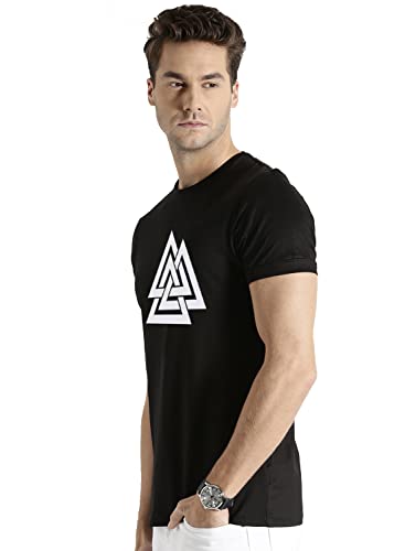 Image of ADRO 100% Cotton Lycra Tshirts for Men Combo Pack of 3 | Regular Fit | Printed T Shirt | Round Neck Half Sleeve| Mens Tshirts
