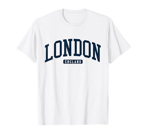 London United Kingdom UK College University Style Navy T-Shirt
