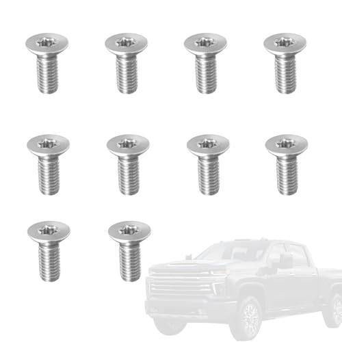 AZ-HAPPYMALL 10Pcs Front Brake Rotor Torx Screws - Compatible with GMC Vehicles - Acadia 2007-2016, Yukon 2021-2024, Sierra 1500 2014-2024, Sierra 2500 HD/3500 HD 2015-2024, Replace# 11609271