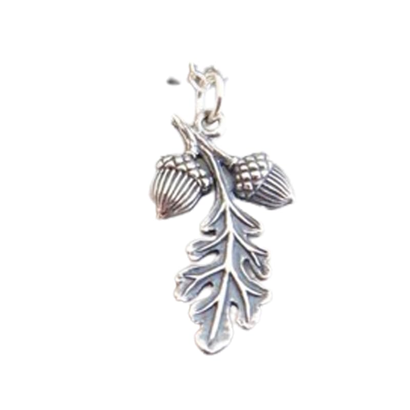 Collier gland en argent 925, pendentif nature de créateur finement ciselé