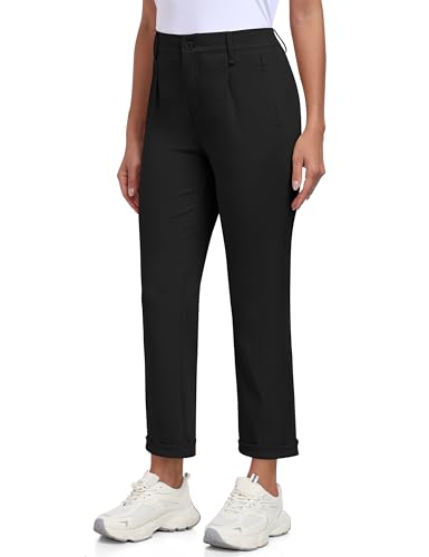 MoFiz Damen Golf Hose Stretch Business Hose Elegante Atmungsaktiv Outdoor Golfhosen Büro Anzughosen mit Elastisches Band