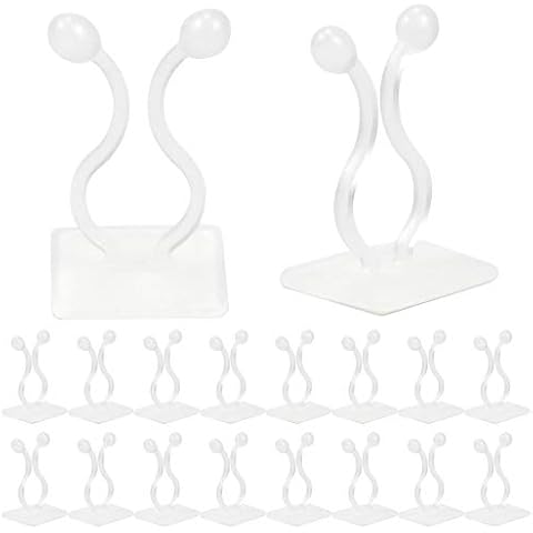 Yasmous 50Pcs Self-Adhesive Vine Plant Climbing Wall Fixer Vine Clips Invisible Plant Climbing Wall Clips Wall Vines Fixture Wall Sticky Hook for Gardening Plant Support Fixture Cover
