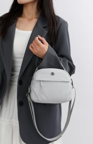 Shoulder Bag for Women Lightweight Nylon Shoulder Crossbody Purse Top Handle Handbag Slouchy Work Bag 20253