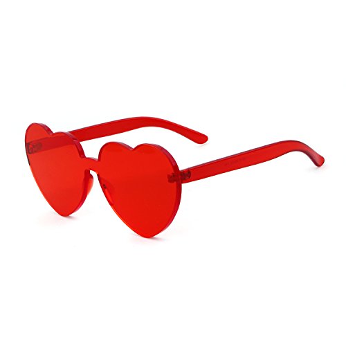 GIFIORE Gafas de sol en forma de corazón Chicas Gafas retro de moda para mujer Protección UV400 Cover
