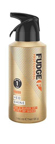 Fudge Professional Hair Shine Spray, Hed Shine Finishing Hair Spray, Weightless Dry Oil Mist, Shine Boosting Hairspray, Infused with Argan Oil and Jojoba Oil, for Women, No Greasiness, 94 g