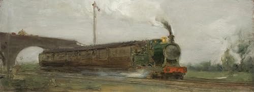Train de chemin de fer Henry Tuke impression toile paysage tableau mural 60x90