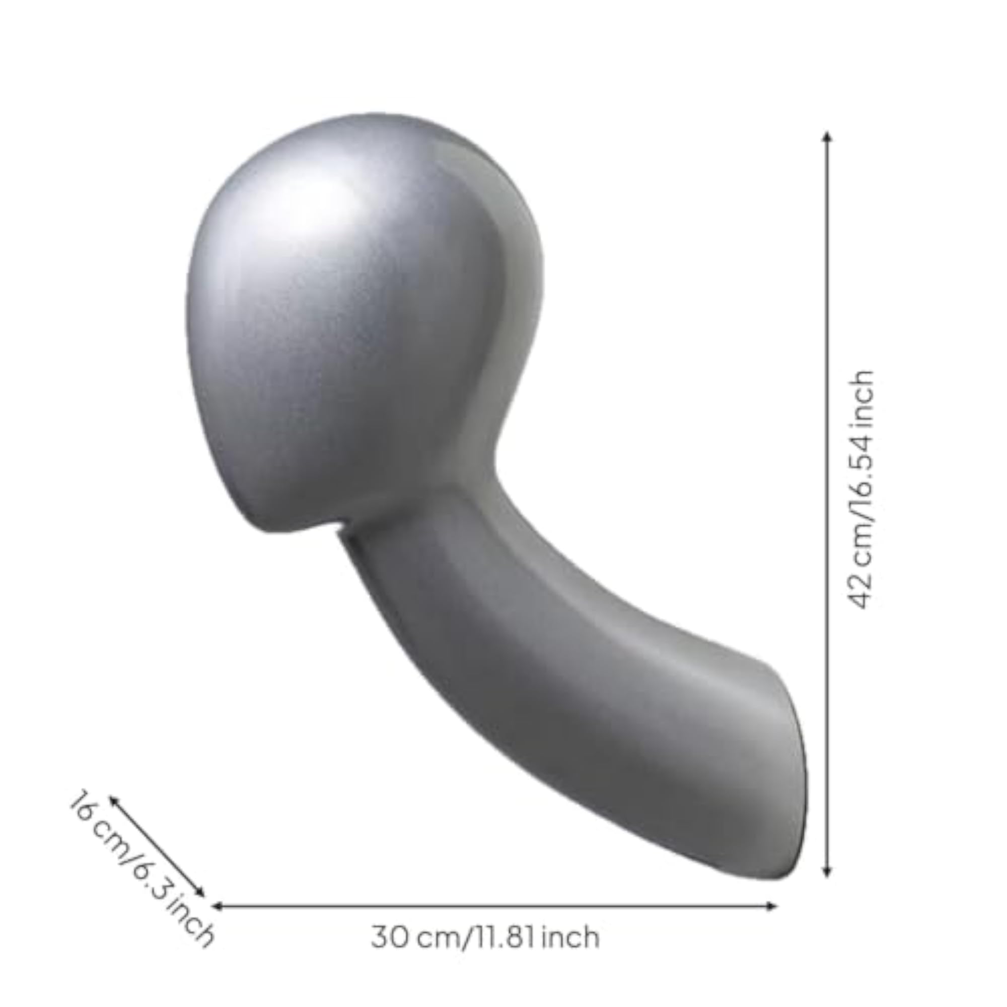 Fiberglass Wall-Mounted Head Glossy Display
