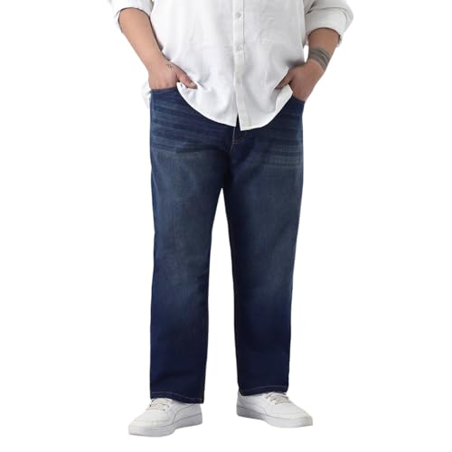 Image of Urbano Plus Men's Straight Fit Heavy Washed Jeans Stretchable