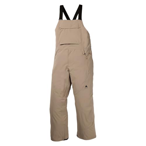 Pantalon de ski stretch imperméable salopette Burton Reserve 2L beige pour homme