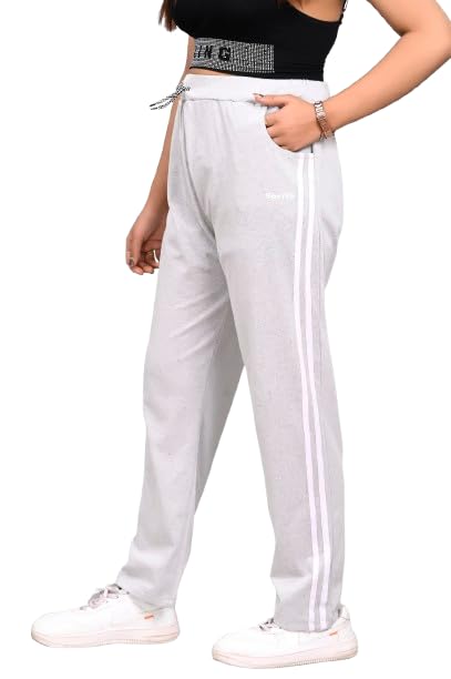 sk wardrobe Women’s Track Pants with Side Stripes | High Waist Joggers | Casual Sportswear & Gym Wear Trousers-picture-22