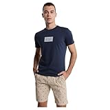 SIX VALVES - Camiseta Manga Corta Lisa con Detalle Logo