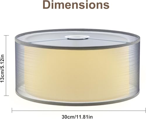 BREEZENEST Modern Large Lampshade Diffuser – Metal Lamp Shade 30cm Diameter, 13cm Height, Suitable for Ceiling Lights, Table Lamps & Floor Lamps (Grey) - Image 2