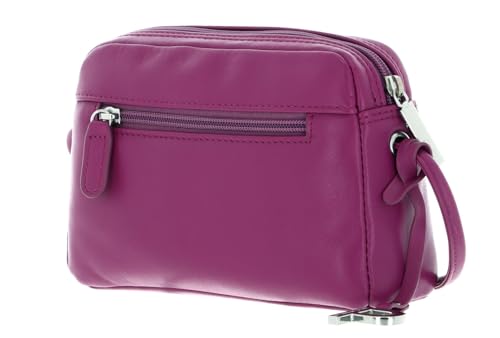 Bolso bandolera Picard Cuero en color fucsia púrpura, bolso de hombro elegante 4