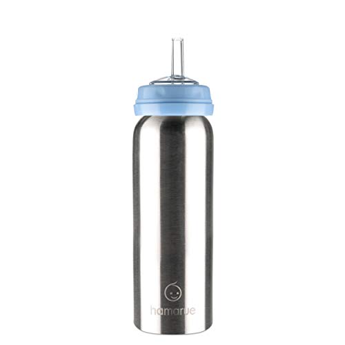 Hamarue 3-In-1 Stainless Steel Sippy Cups For Toddlers | Non-Toxic Insulated Stainless Steel Baby Bottle | Straw Cup With Removeable Handles | Plastic Free Liquid Transfer (Blue) #TOP7