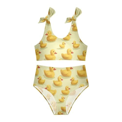 Image of Girls Swimsuit Two Piece Swimwear Duck Rubber Bikini Set Beach Sport Bathing Suit for Girls 3-12T