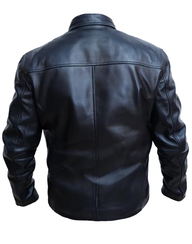 Genuine Men's Polo Classic Leather Moto Trucker Jacket - 100% Lambskin Jacket for Bikers3