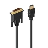 hdmi cable lcd to mobile El cable HDMI a DVI admite transmisión bidireccional, la pantalla de la computadora se conecta desde el puerto DVI a HDMI, o desde la fuente HDMI y la salida al puerto DVI, además de usarlo en el reproductor de Blu-ray, computadora, Apple TV, reproductor de transmisión Roku, Play Station 3/4, Xbox One / 360 o más, ideal para juegos y entretenimiento de cine en casa.