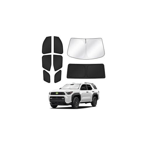 Image of Canvcle Sunshades for 2025 2026 Toyota 4Runner Accessories Windshield Sun Shade Side Rear Window Shade Cover Sun Visor Shield Privacy Protection for Camping Keep Vehicle Cool Black 8PCS