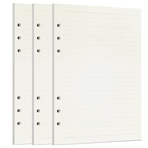 Image of Zelten Loose Leaf Punched Paper Refills Paper for 6 Hole Binder Personal Organizer Diary Notebook Refillable Planner (Lined,A5 /6 Hole)