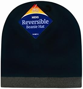 Men's Reversible Beanie Hat (Black)