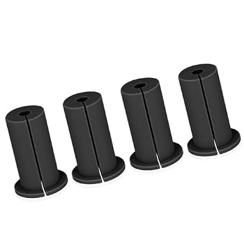 Eujgoov Ethernet Cable Grommet Sturdy Rubber Wall Pass Through Grommet for Home 4PCS for Cable Routing Kit (Black)