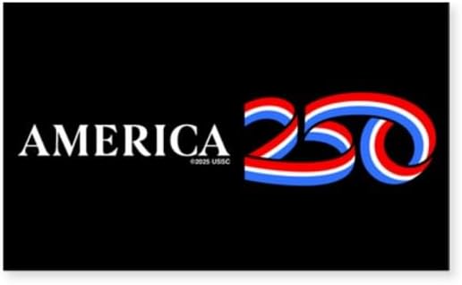 CafePress America250: White Horizontal Logo Rectangle Bumper Sticker Car Decal