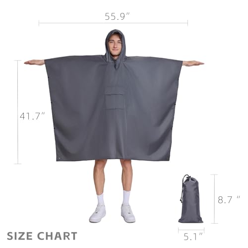 Image of Multi functional cape hooded raincoat suitable for outdoor camping and hiking, suitable for both men and women