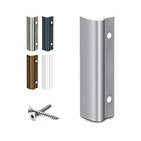 VOOXA Premium | Alu Balkontürgriff + Befestigungsschrauben | Silber Farbe - matt | gewölbter Griff, komfortable Handhabung für Balkon-/Terassentür außen