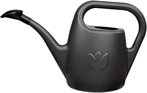 Plastia Gartengießkanne mit dem Brausekopf, 2L - Gießkanne aus Hochwertigem Kunststoff - Handliche Giesskanne für Innen- und Außenbereich - Ideal für Bewässerung für Zimmerpflanzen (Anthrazit)