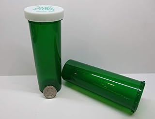 Medicine Pill Bottles w/Child-Resistant Caps, Green Pharmacy Grade, Giant 60 Dram Pack of 25 Sets-Same Professional Quality We Sell Direct to Pharmacies, Veterinarians, Providers