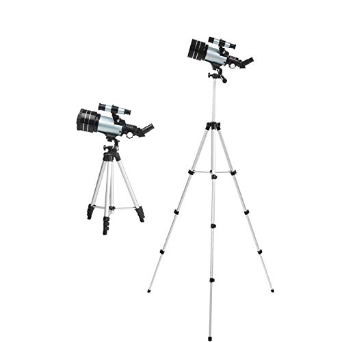 Telescope for Kids with Tripod 70mm Aperture Astronomy Telescopes Adults Beginners Children Science Education Astronomical Telescope Toys High-Powered Monocular with Phone Holder (Sliver)